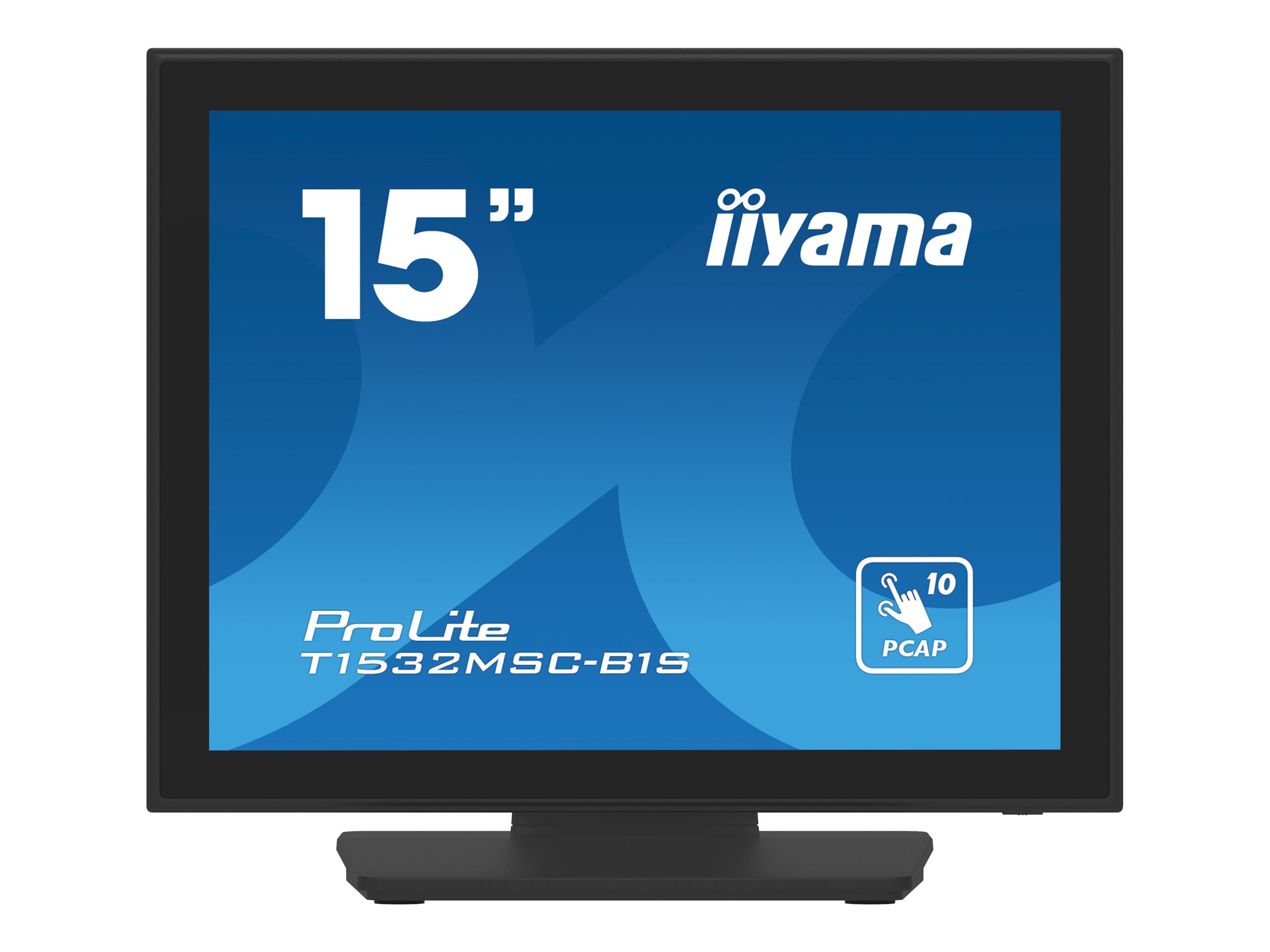 iiyama ProLite T1532MSC-B1S - LCD-Monitor - 38 cm (15") - Touchscreen - 1024 x 768 - TN - 350 cd/m² - 800:1 - 8 ms - HDMI, VGA, DisplayPort - Lautsprecher - Schwarz, Matte