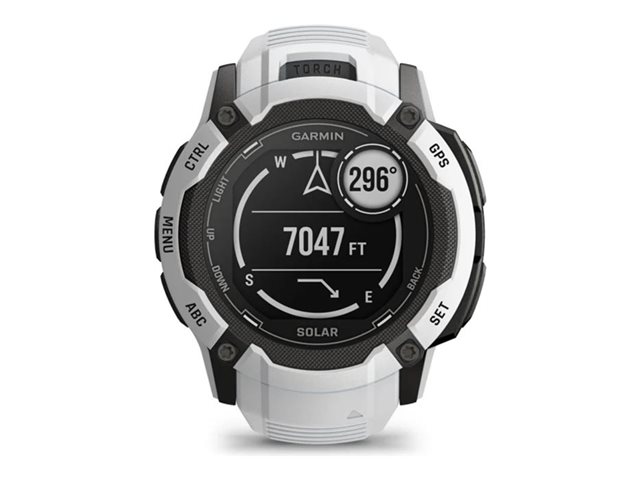 Garmin Instinct 2X Solar - faserverstärktes Polymer - Ja intelligente Uhr mit Band - 64 MB - Steinweiß
