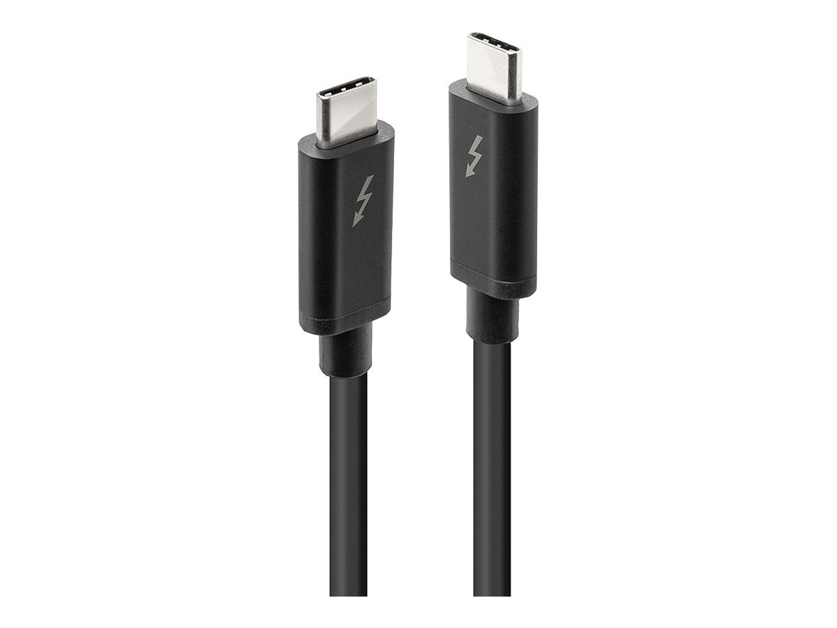 Lindy - Thunderbolt-Kabel - USB-C (M) bis USB-C (M) - USB 3.1 Gen 2 / Thunderbolt 3 / DisplayPort 1.2 - 2 m - umkehrbare Stecker, 4K Unterstützung - Schwarz