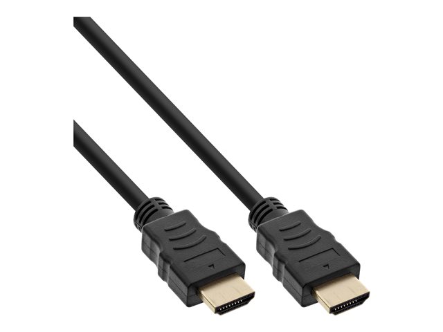 InLine High Speed Premium - HDMI-Kabel mit Ethernet - HDMI männlich zu HDMI männlich - 2 m - Dreifachisolierung - Schwarz