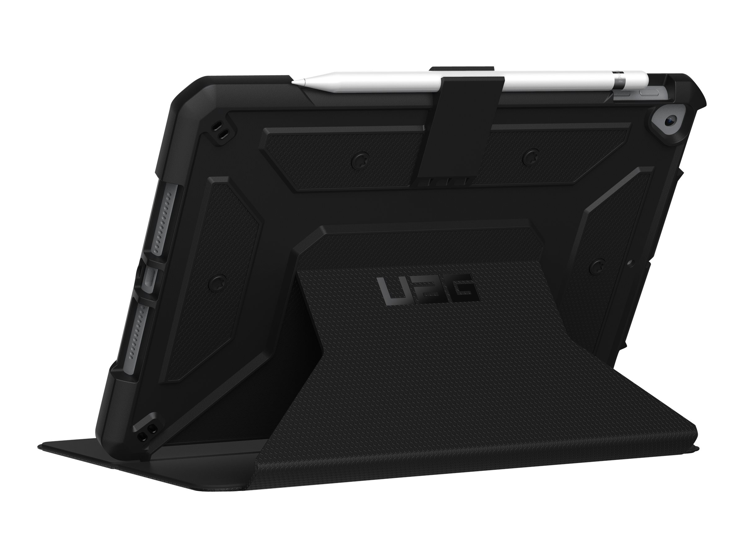 UAG Rugged Case for iPad 10.2-in (7/8 Gen, 2019/2020) - Metropolis Black - Flip-Hülle für Tablet - composite - Schwarz - 10.2" - für Apple 10.2-inch iPad (7. Generation, 8. Generation)
