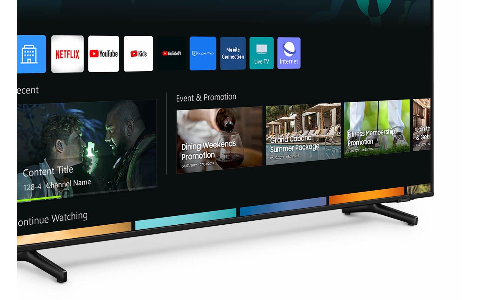 Samsung HBU8000 - 127 cm (50") - 4K Ultra HD - 3840 x 2160 Pixel - LED - 16:9 - Flach - Crystal UHD 4K (3840 x 2160) - Quantum Processor Lite - Dynamic Crystal Color - OTS Lite - HDMI - USB - LAN - Wi-Fi - Bluetooth - RJ12 - 1118.3 x 644.6 x 25.7 mm