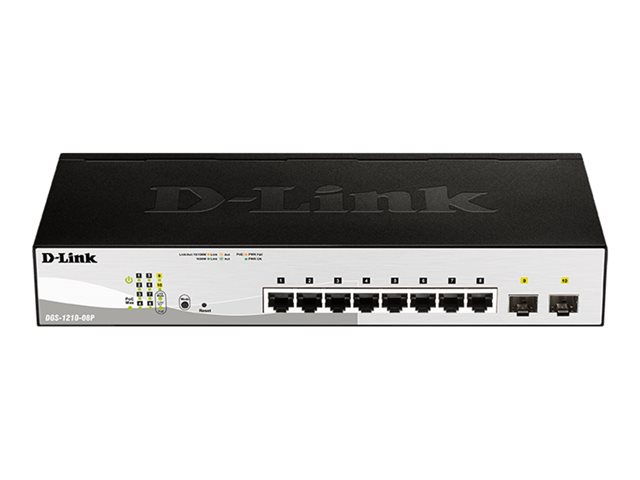 D-Link Web Smart DGS-1210-08P - Switch - 8 Anschlüsse - managed - an Rack montierbar