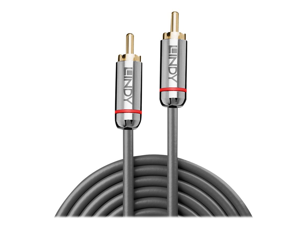Lindy Cromo Line - Digitales Audio-Kabel (koaxial) - RCA männlich zu RCA männlich - 1 m - Anthrazit - rund