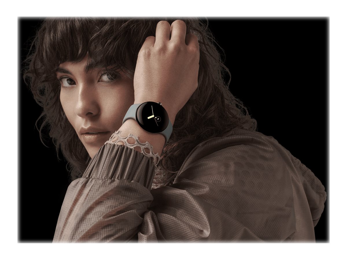 Google Pixel Watch - Champagne Gold - intelligente Uhr mit Band - Hazel - 32 GB