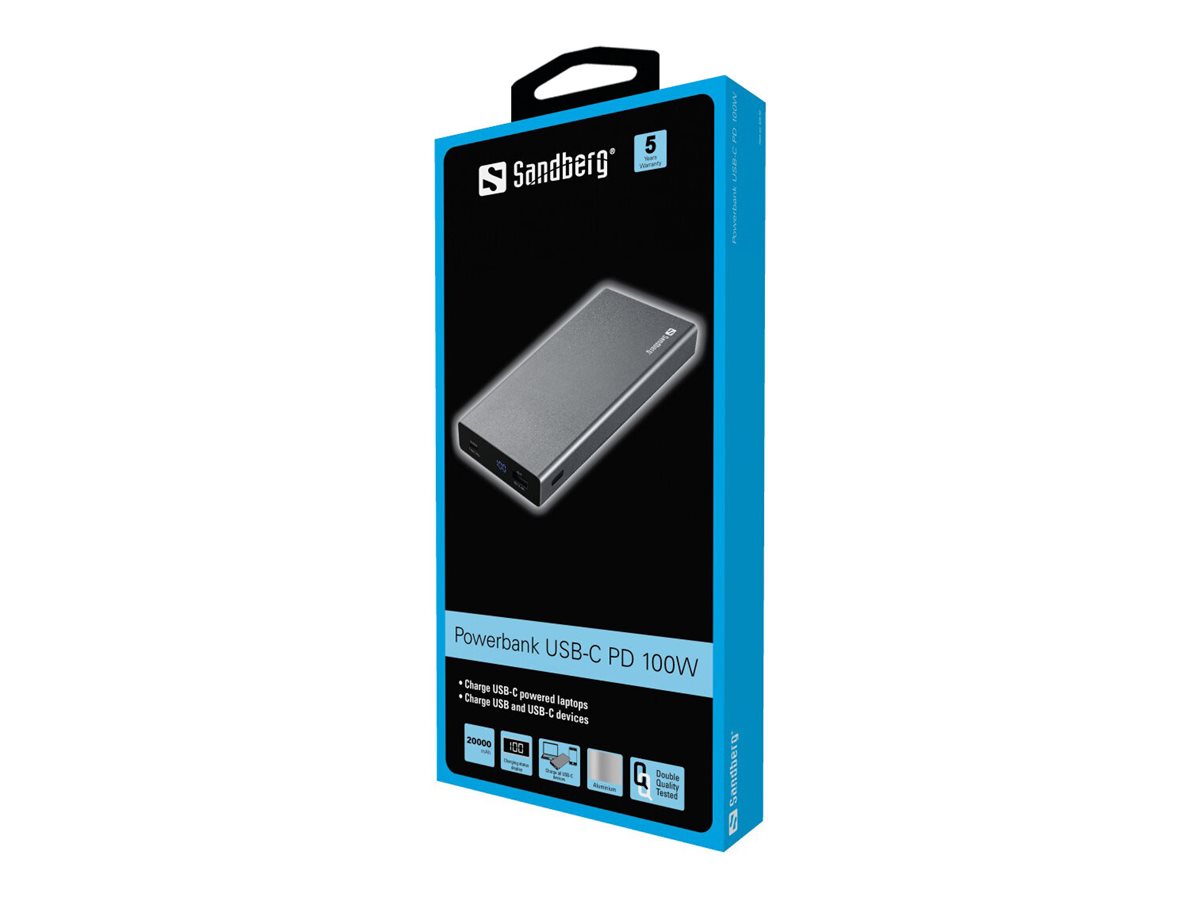 Sandberg Powerbank - Powerbank - Li-Ion - 20000 mAh - 74 Wh