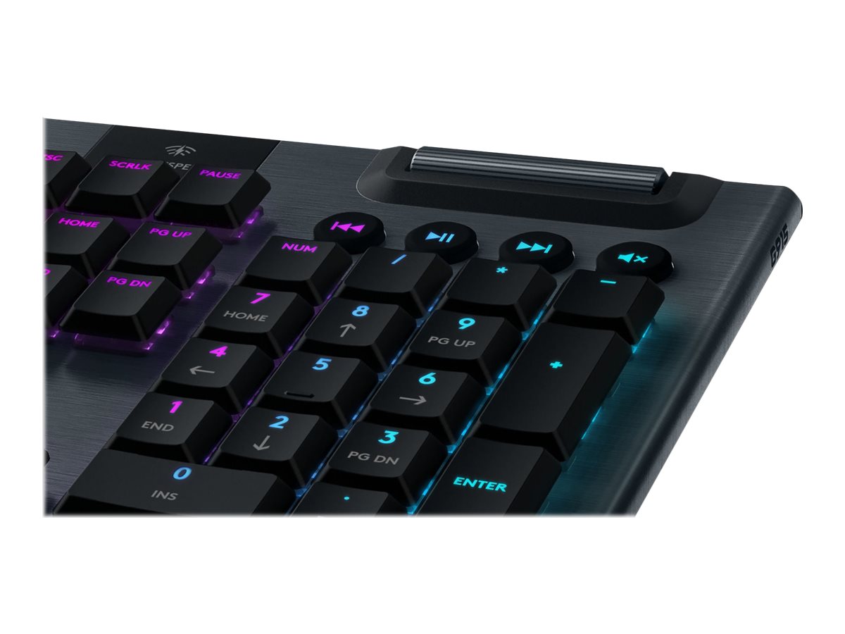 Logitech Gaming G915 - Tastatur - Hintergrundbeleuchtung - kabellos - USB, Bluetooth, 2.4 GHz - QWERTZ - Deutsch - Tastenschalter: GL Tactile - Schwarz