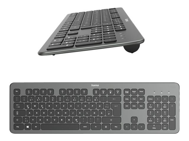 Hama "KW-700" - Tastenfeld - QWERTZ - Deutsch - Schwarz
Anthrazit Eingabegerät