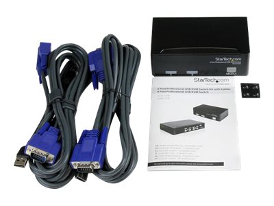 StarTech.com 2 Port VGA USB KVM Switch - VGA KVM Umschalter inkl. Kabel - KVM-Switch - 2 x KVM port(s) - 1 lokaler Benutzer - Desktop