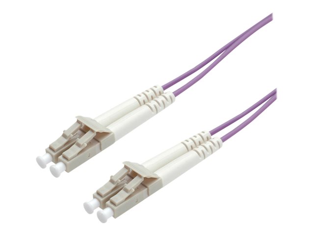 Roline - Patch-Kabel - LC Multi-Mode (M) zu LC Multi-Mode (M) - 2 m - Glasfaser - Duplex - 50/125 Mikrometer - OM4 - violett