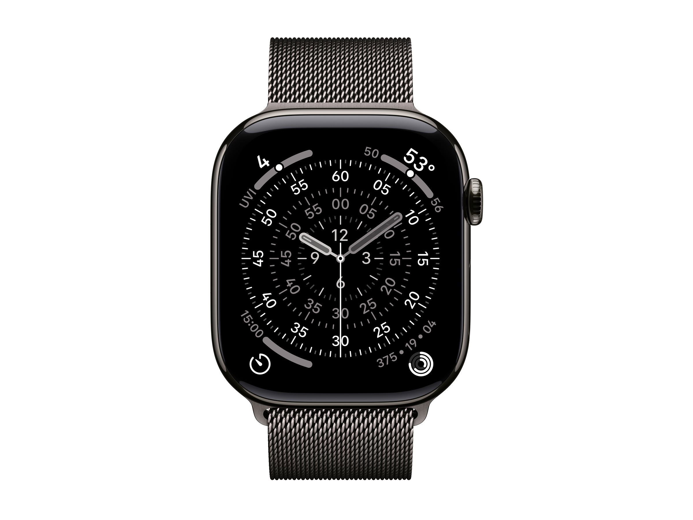 Apple Watch Series 11 GPS + Cellular 46mm Slate Titanium Case with Slate Milanese Loop - S/M