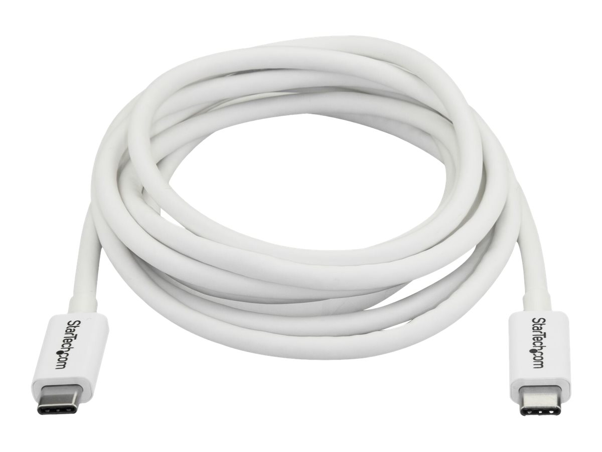 StarTech.com 6.6ft (2m) Thunderbolt 3 Cable
20Gbps
100W PD
4K Video
Thunderbolt-Certified
Compatible w/ TB4/USB 3.2/DisplayPort - Thunderbolt-Kabel - 24 pin USB-C zu 24 pin USB-C - 2 m