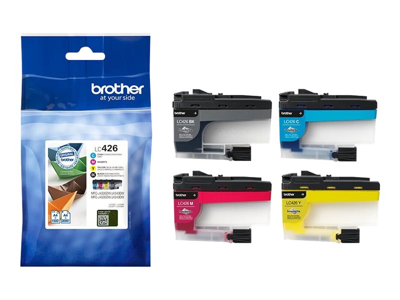 Brother LC426 - 4er-Pack - Schwarz
Gelb
Cyan
Magenta - original - Tintenpatrone