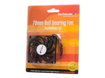 StarTech.com 70mm Gehäuselüfter - Lüfter 7cm für PC Gehäuse mit 3-pin Molex Stecker (70mmx70mmx10mm) - Gehäuselüfter