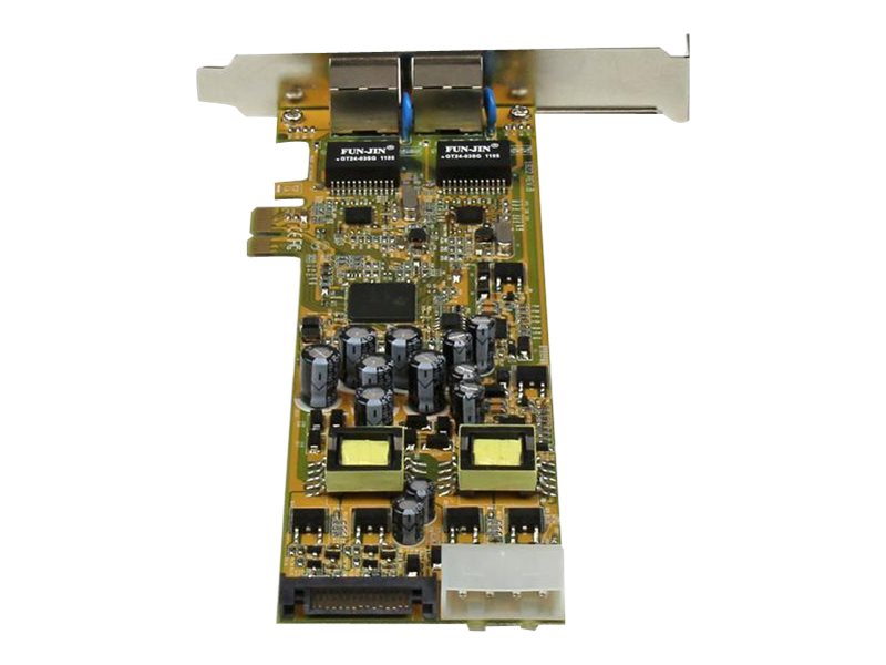 StarTech.com Dual Port PCI Express Gigabit Netzwerkkarte - 2 Port RJ45 PCIe PoE/PSE NIC Server Adapter - 10/100/1000 Mbit - Netzwerkadapter - PCIe - Gigabit Ethernet x 2