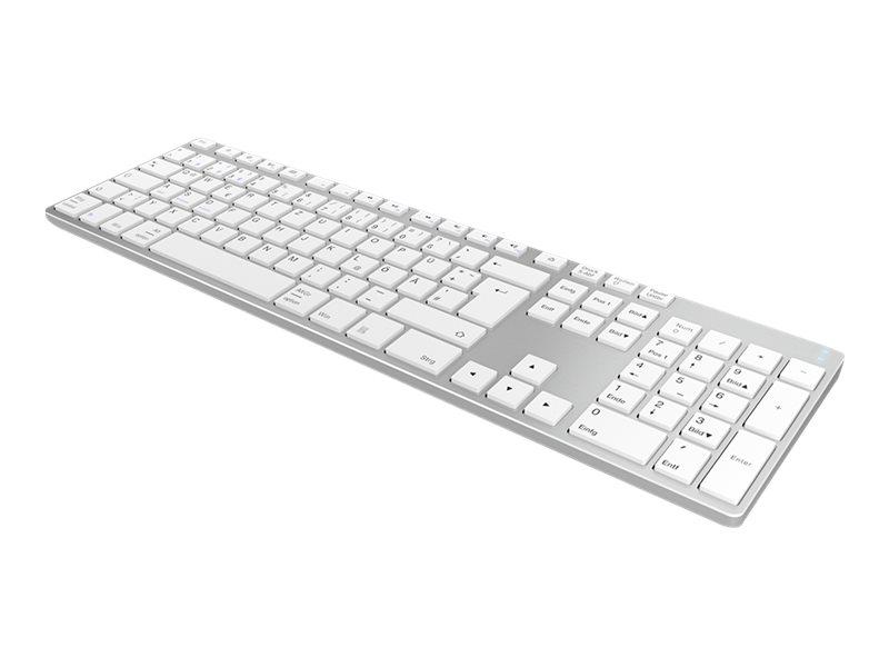 RaidSonic KeySonic KSK-8022BT - Tastatur - QWERTZ - Deutsch - Silber Eingabegerät