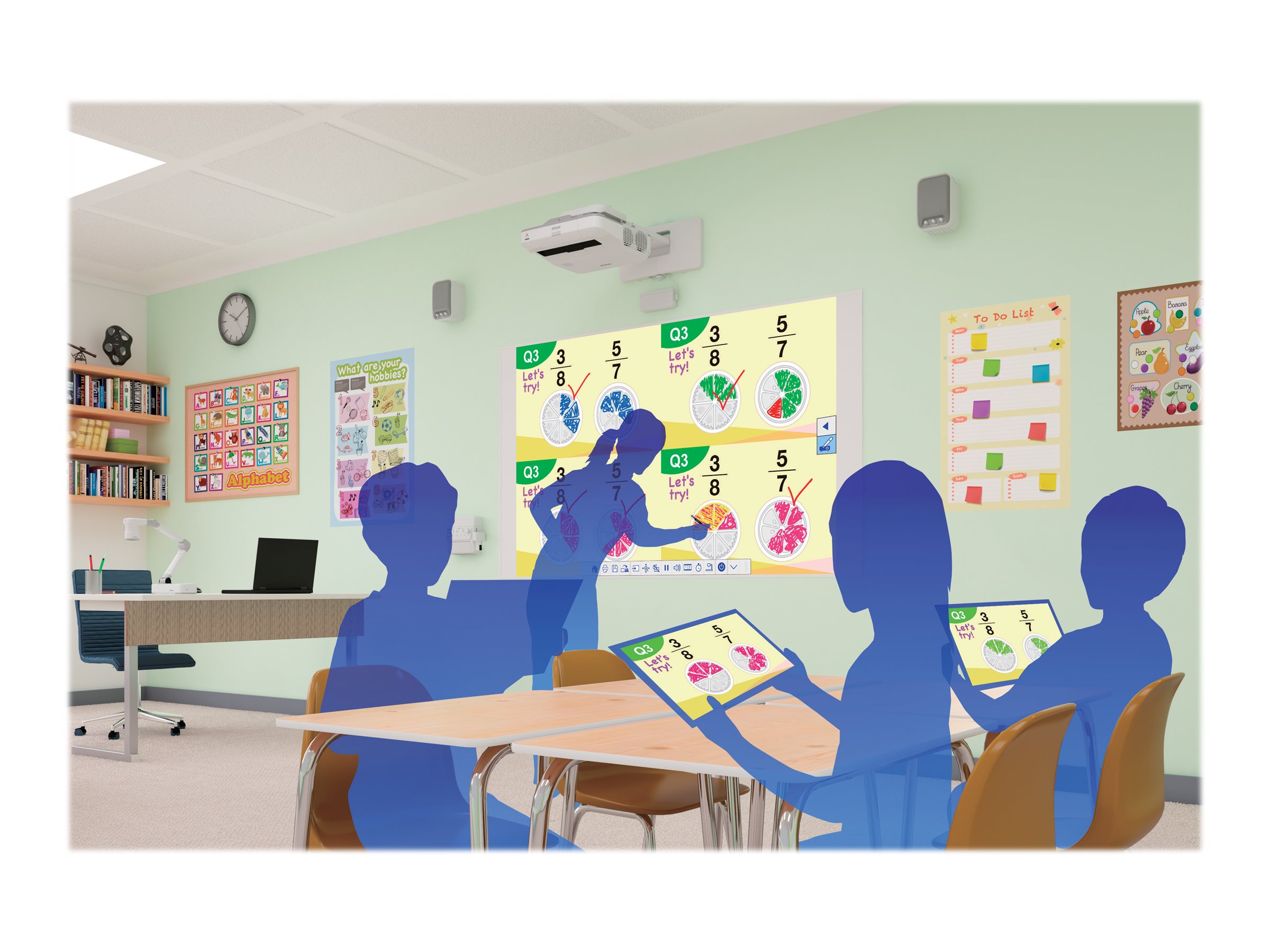 Epson EB-695Wi - 3-LCD-Projektor - LAN - Grau
weiß