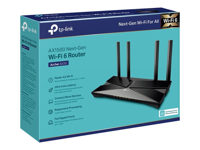 TP-Link Archer AX10 - Wireless Router - Wi-Fi 6 - Desktop