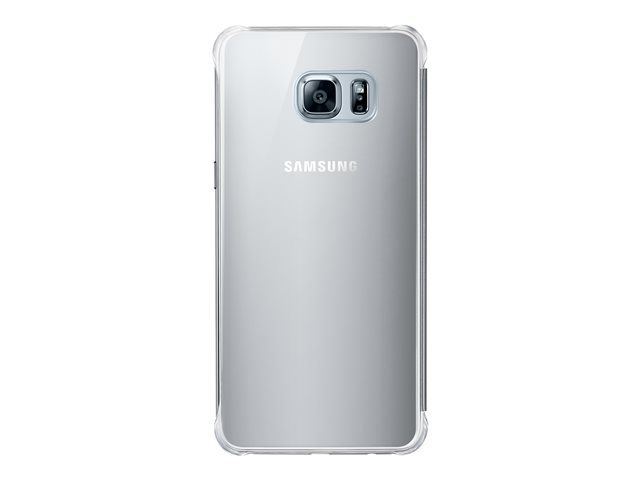 Samsung Clear View Cover EF-ZG928 - Flip-Hülle für Mobiltelefon - Silber, Halbtransparent - für Galaxy S6 edge+