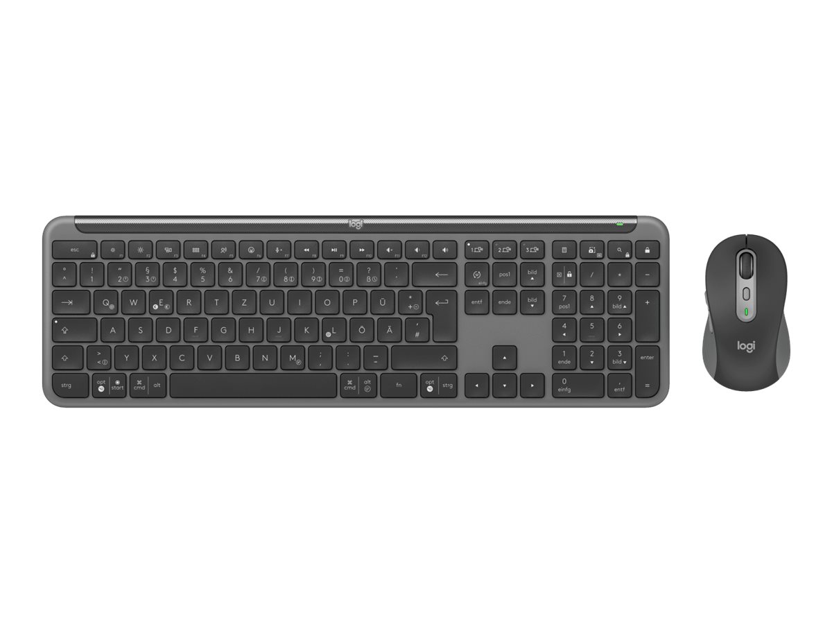 Logitech Signature Slim Combo MK950 - Tastatur-und-Maus-Set - 100% full size - QWERTZ - Deutsch - Graphite Eingabegerät