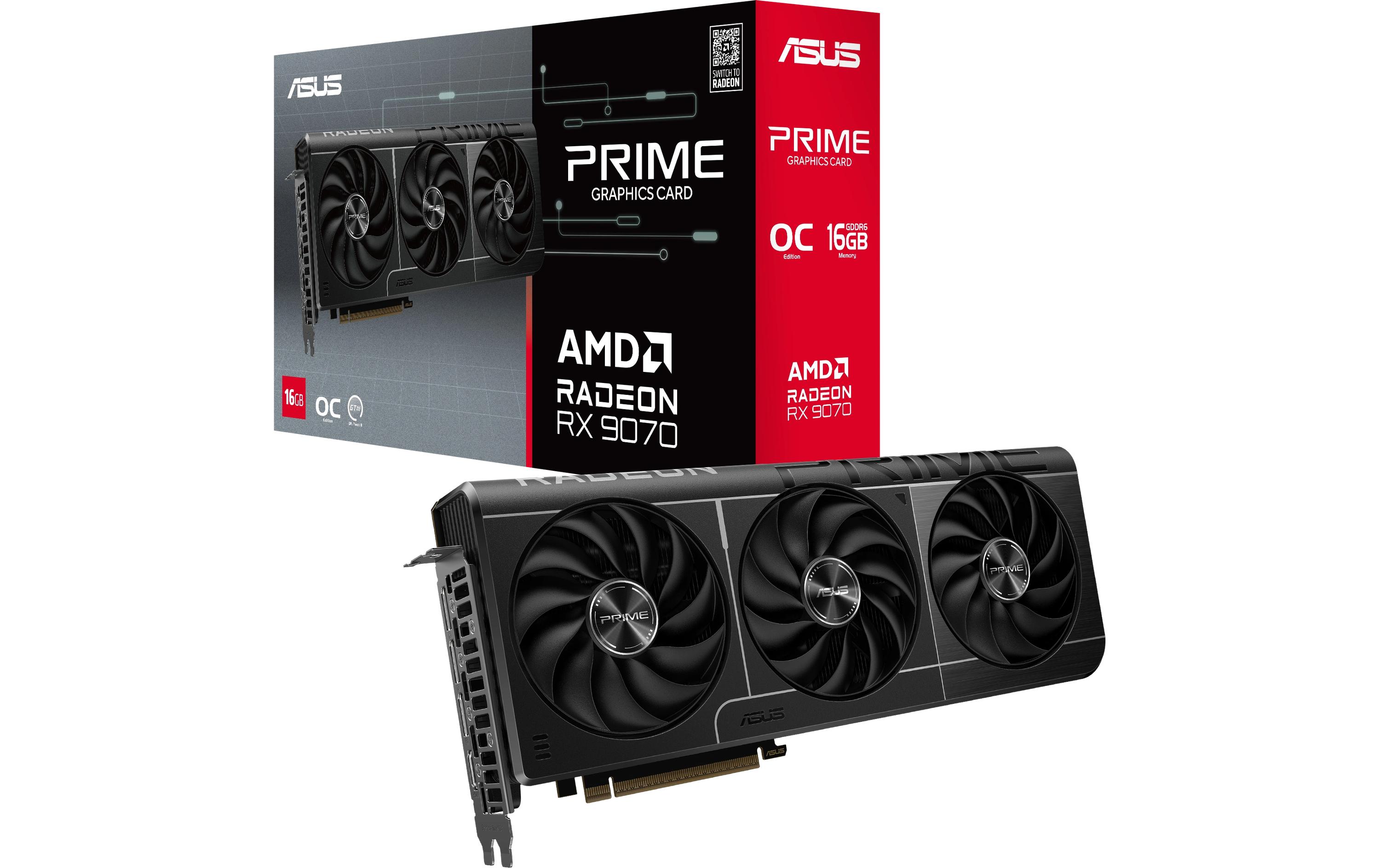 ASUS PRIME Radeon RX 9070 OC Edition 16GB PRIME-RX9070-O16G DDR6, HDMI/DP