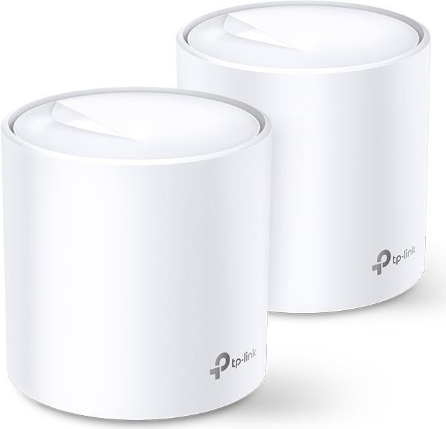 TP-Link Deco X60 - WLAN-System - (2 Router) - Netz 1GbE - Wi-Fi 6 - Dual-Band