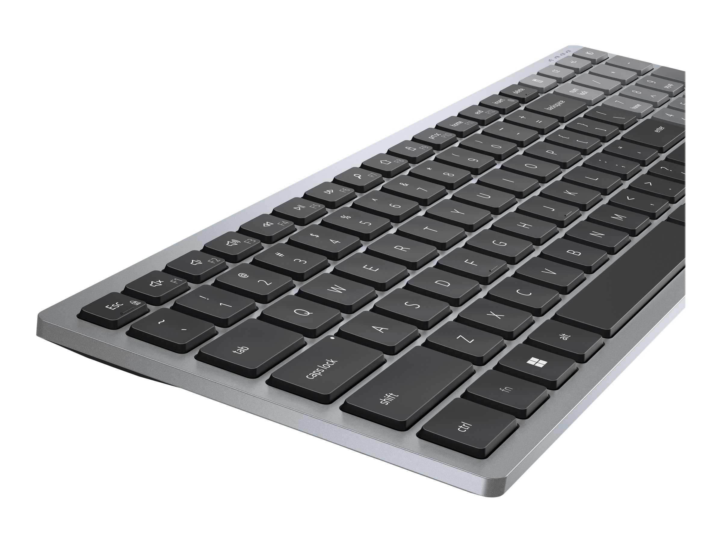 Dell KB740 - Tastatur - kompakt
mehrere Geräte - QWERTZ - Deutsch - Titan Gray Eingabegerät