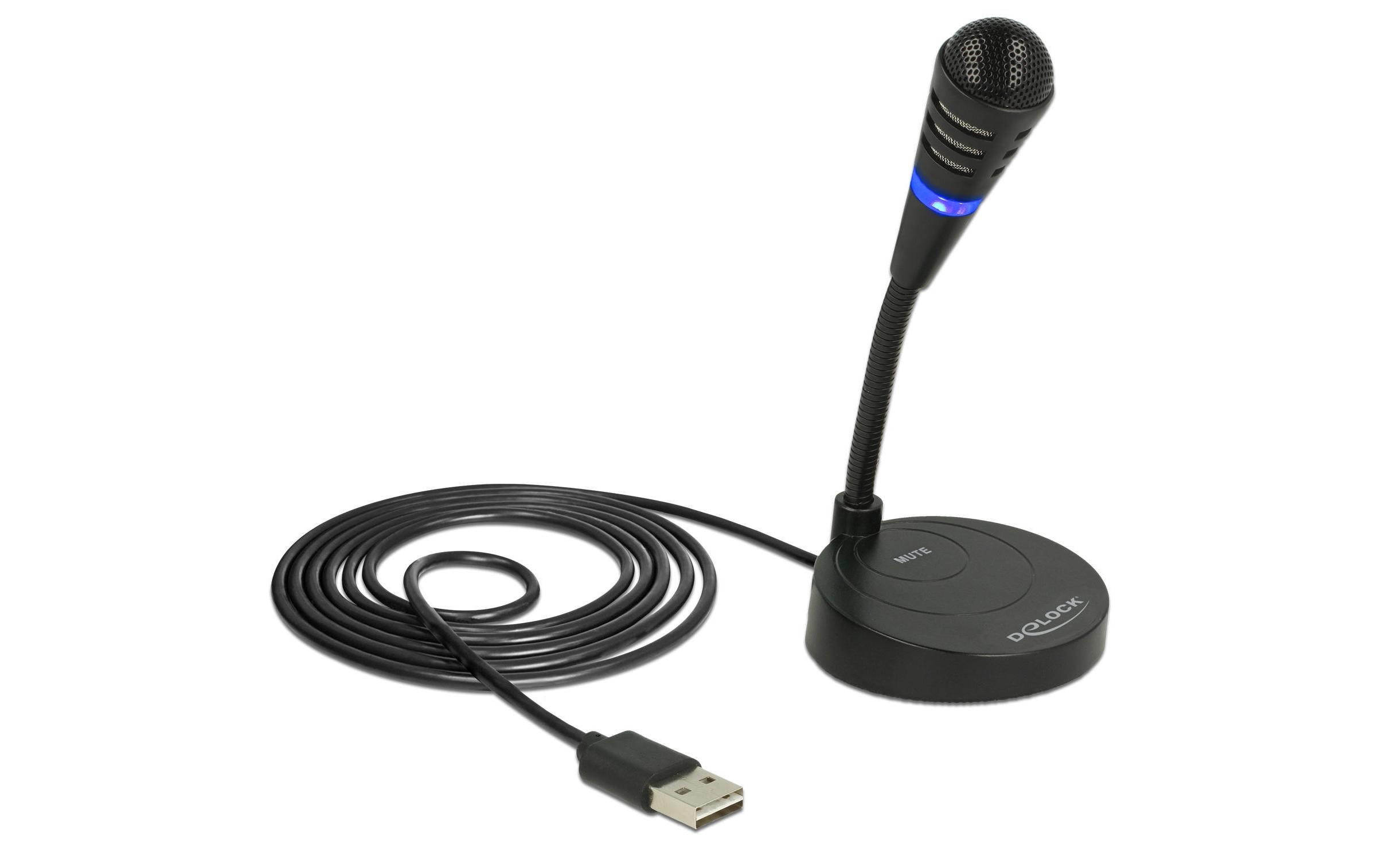 USB-Mikrofon mit Standfuss und Touch-Mute Taste