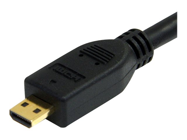 StarTech.com 2 m High Speed HDMI-Kabel mit Ethernet - HDMI auf HDMI Micro - Stecker/Stecker - HDMI-Kabel mit Ethernet - HDMI männlich zu 19 pin micro HDMI Type D männlich - 2 m - Schwarz