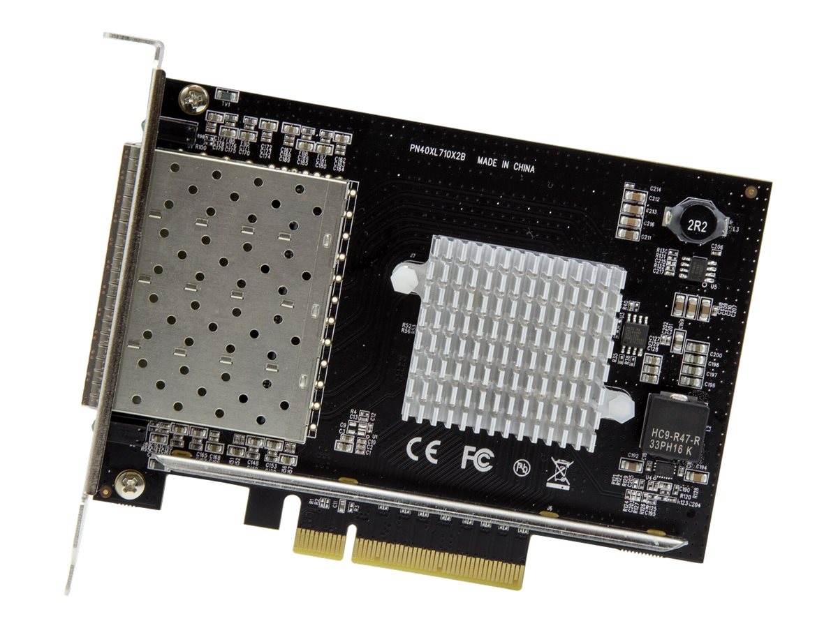 StarTech.com Quad Port 10G SFP+ Netzwerkkarte - Intel XL710 Open SFP+ Converged Adapter - PCIe 10 Gigabit Ethernet Server NIC - 10GbE LWL LAN Karte - Dell PowerEdge HPE ProLiant (PEX10GSFP4I) - Netzwerkadapter - PCIe x8 - 10 Gigabit SFP+ x 4 - Schwarz
