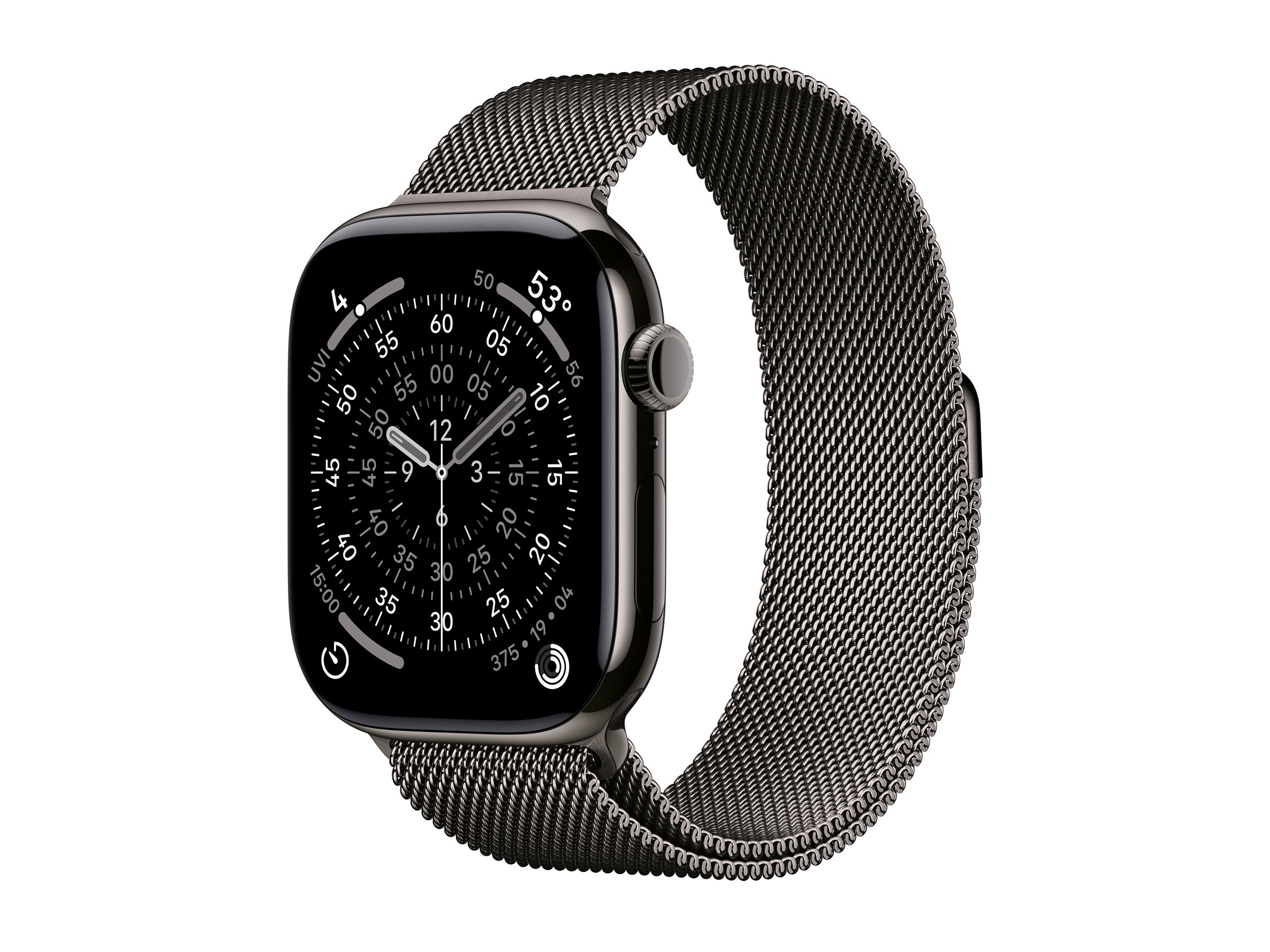 Apple Watch Series 11 GPS + Cellular 46mm Slate Titanium Case with Slate Milanese Loop - S/M