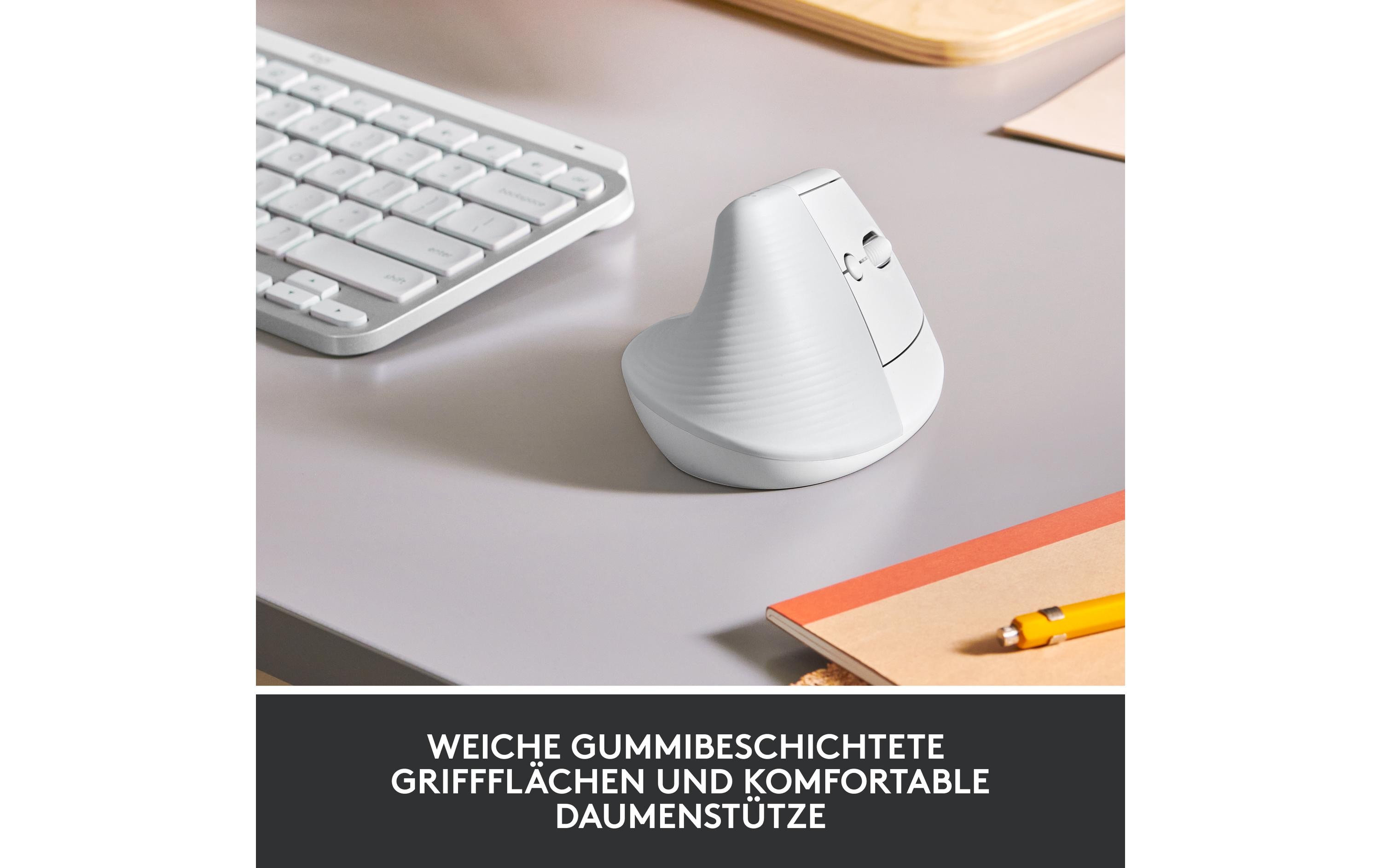 Logitech Ergonomische Maus Lift Off-white