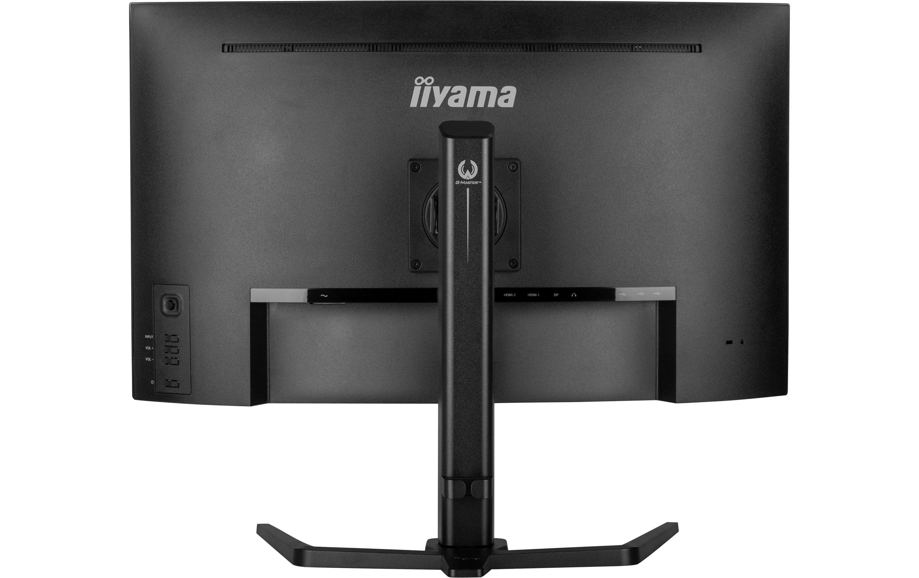 iiyama G-MASTER Red Eagle GCB3280QSU-B1 - LED-Monitor - gebogen - 81.3 cm (32") (31.5" sichtbar) - 2560 x 1440 WQHD @ 165 Hz - VA - 350 cd/m² - 3000:1 - 0.2 ms - 2xHDMI, DisplayPort - Lautsprecher - mattschwarz
