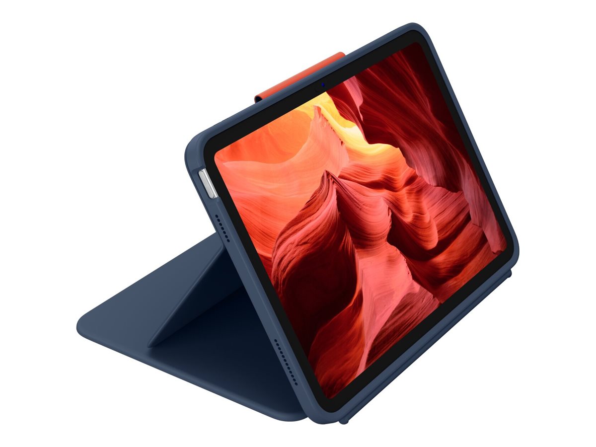 Logitech Rugged Combo 4 - Tastatur und Foliohülle - Classic Blue Eingabegerät