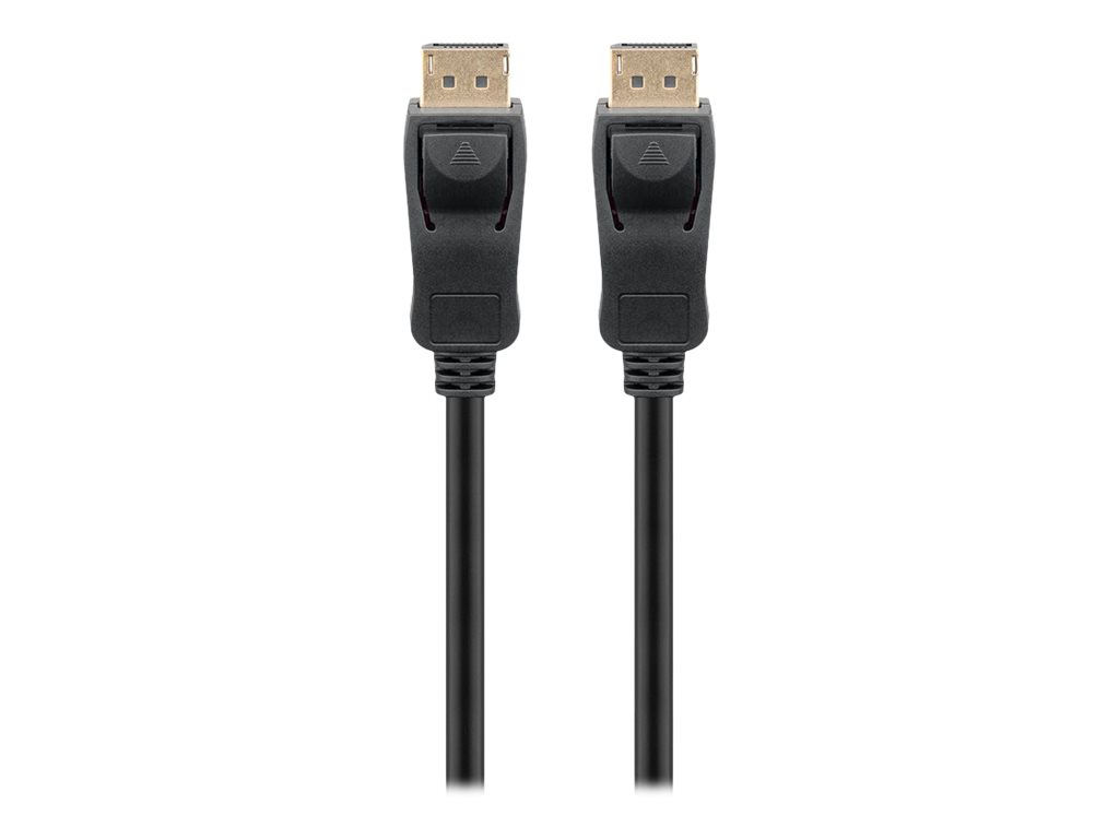 goobay - DisplayPort-Kabel - DisplayPort (M) Verriegelung zu DisplayPort (M) Verriegelung - DisplayPort 1.2 - 4K Unterstützung, 2160p-Unterstützung - Schwarz