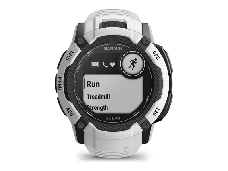 Garmin Instinct 2X Solar - faserverstärktes Polymer - Ja intelligente Uhr mit Band - 64 MB - Steinweiß