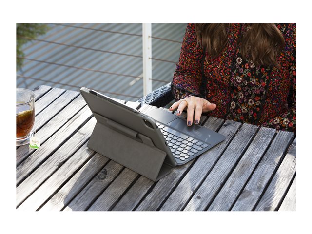 ZAGG Pro Keys - Tastatur und Foliohülle - mit Trackpad - QWERTZ - Deutsch - Schwarz/Grau Eingabegerät