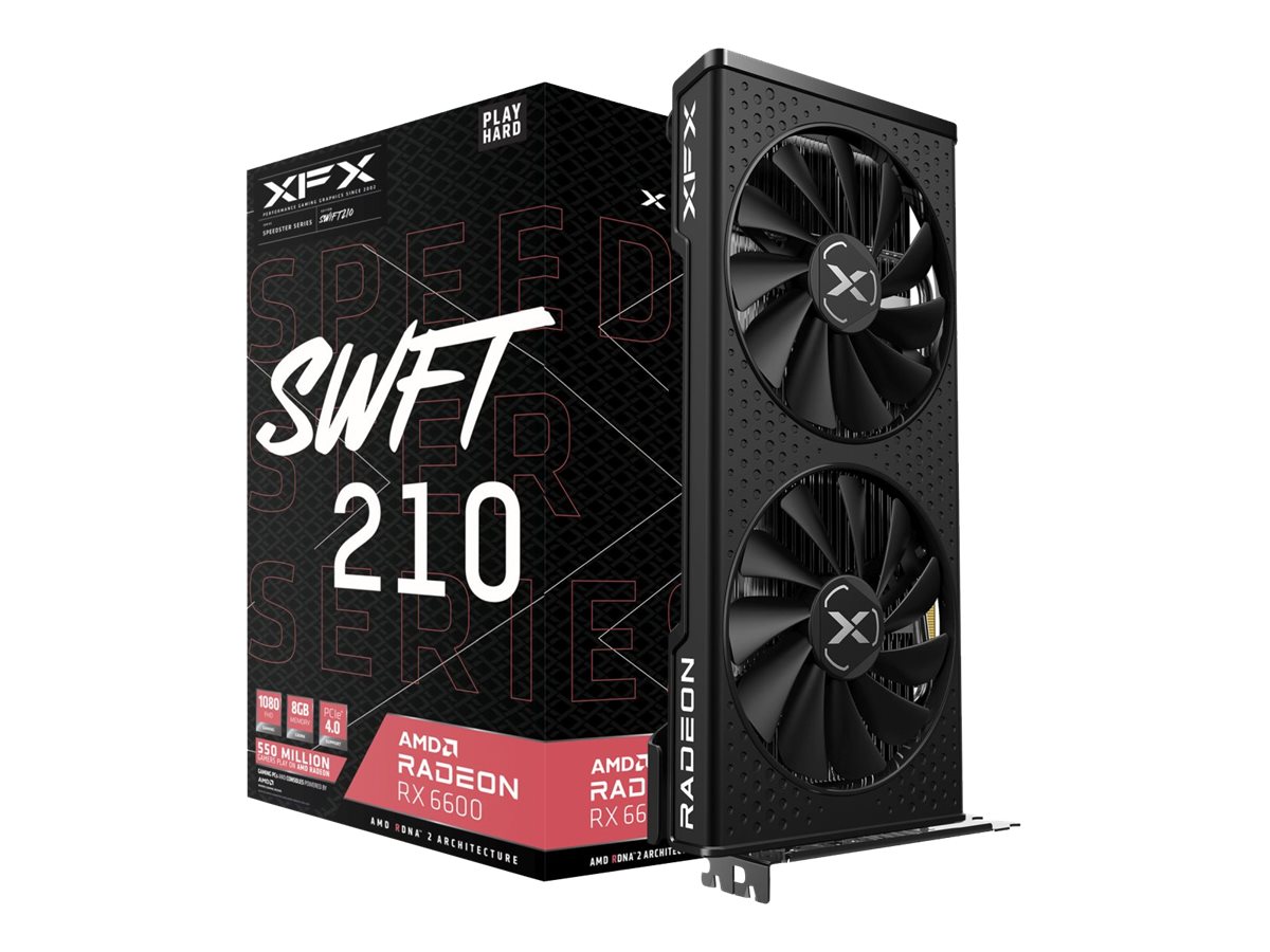 XFX Speedster SWFT210 Radeon RX 6600 - Grafikkarten - Radeon RX 6600 - 8 GB GDDR6 - PCIe 4.0 x8 - HDMI, 3 x DisplayPort
