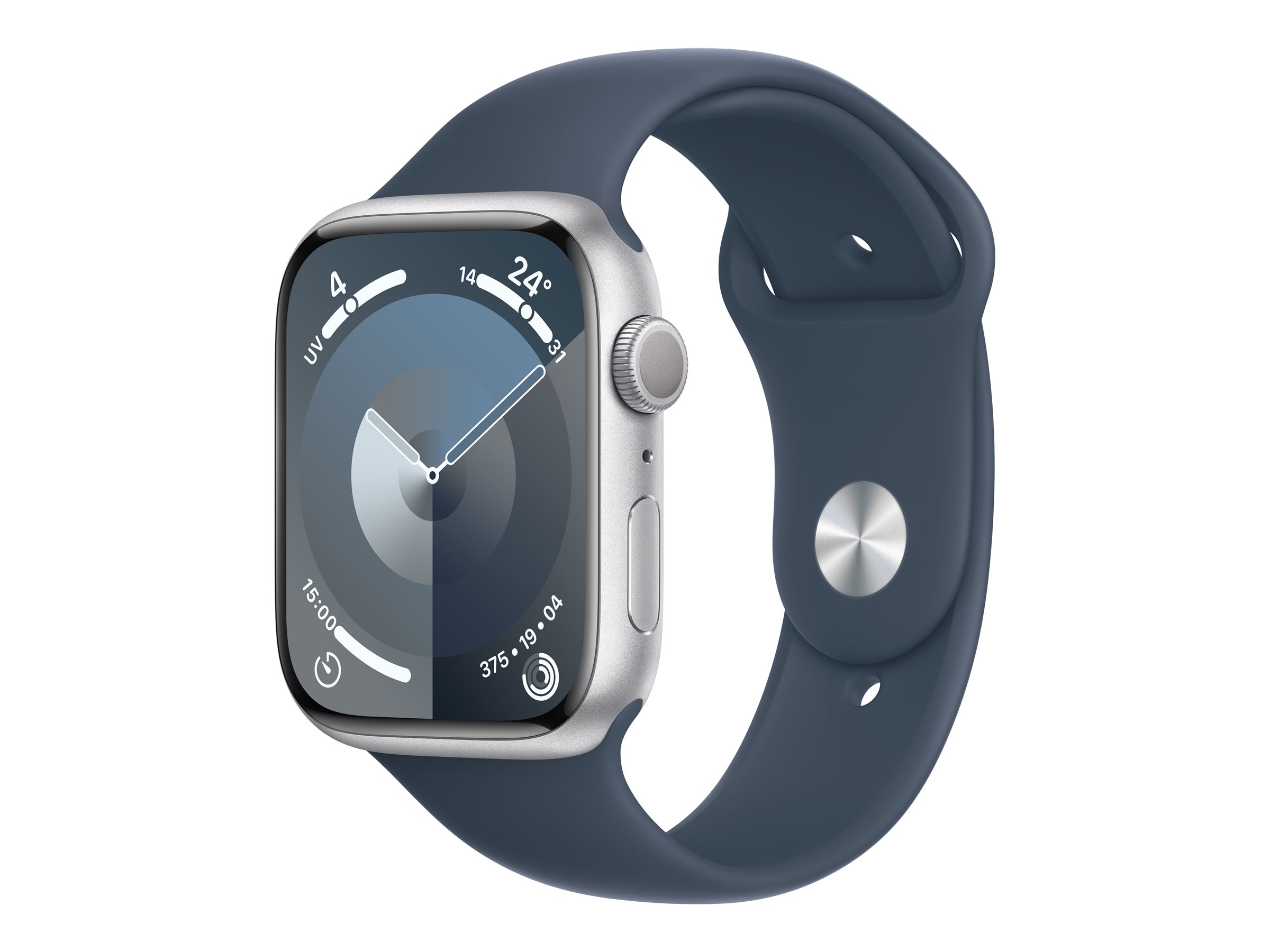 Apple Watch Series 9 (GPS) - Aluminium
Silber - intelligente Uhr mit Sportband - Storm Blue - 64 GB