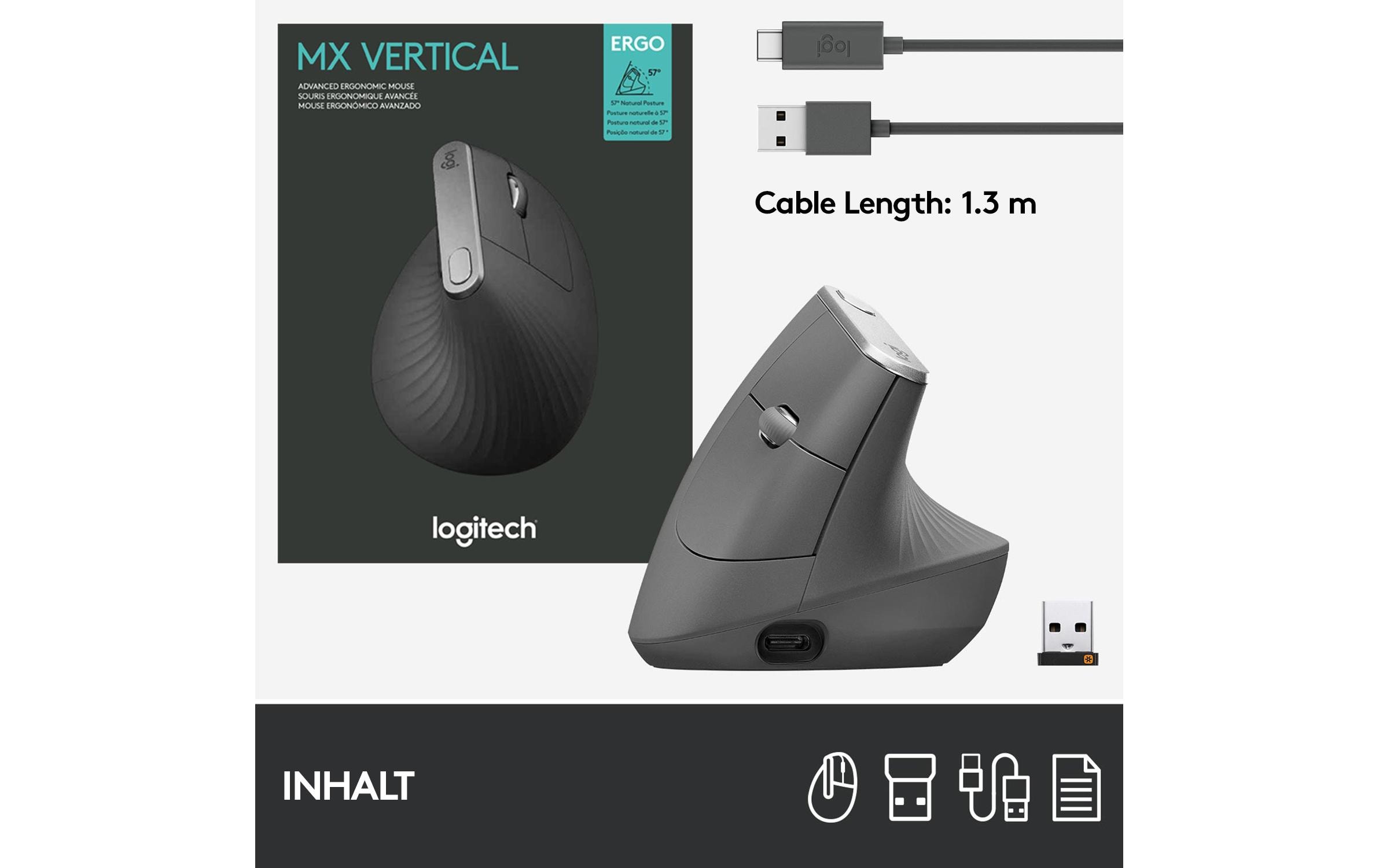 Logitech Ergonomische Maus MX Vertical
