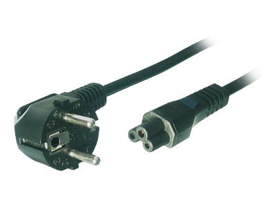 MicroConnect - Stromkabel - IEC 60320 C5 zu power CEE 7/7 (M) gewinkelt - 1.8 m - Schwarz