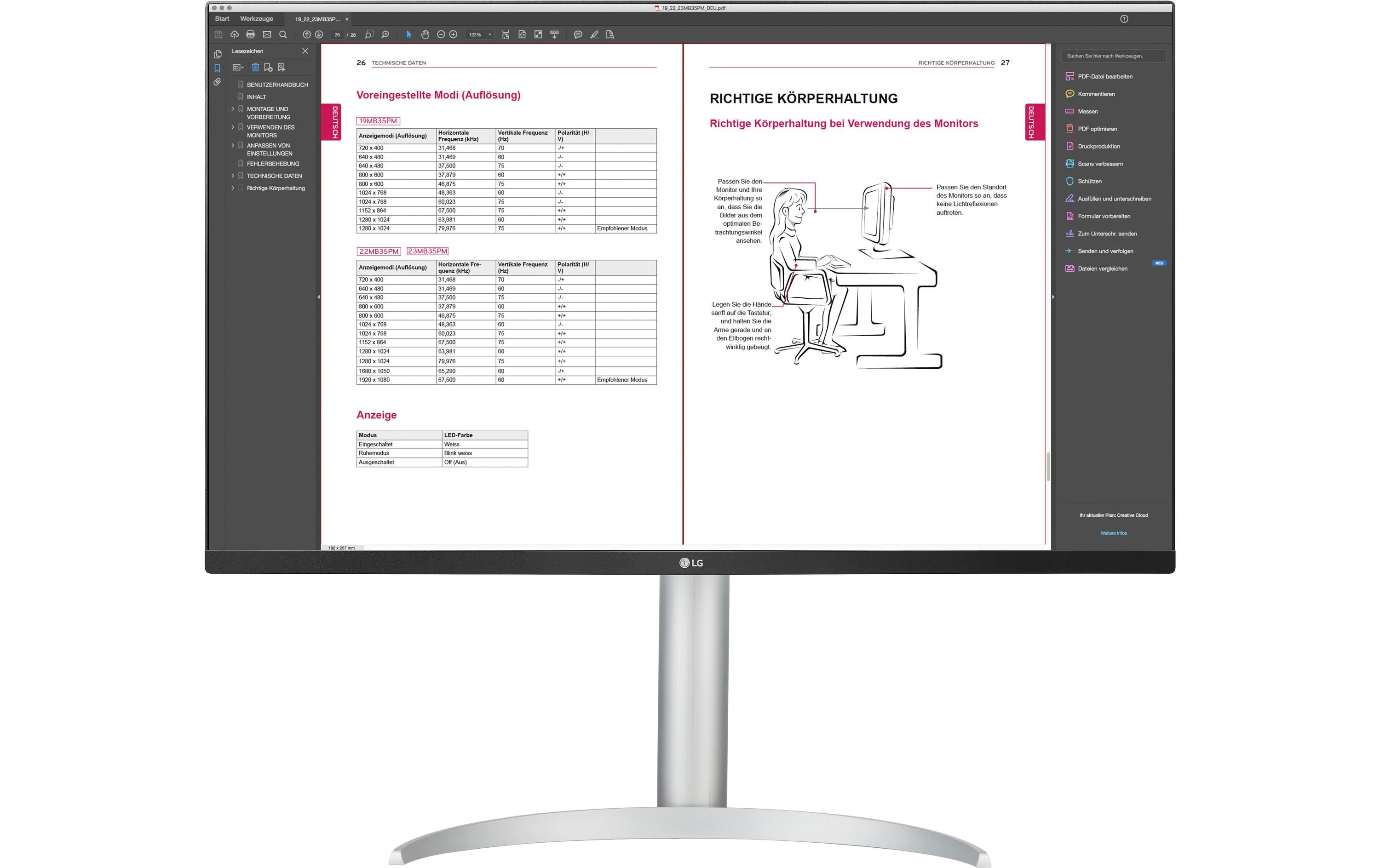 LG UltraFine 32UP55NP-W - LED-Monitor - 80 cm (32") (31.5" sichtbar) - 3840 x 2160 4K UHD (2160p) @ 60 Hz - VA - 350 cd/m² - 3000:1 - HDR10 - 4 ms - 2xHDMI, DisplayPort, USB-C - Lautsprecher - pearl, Black Texture, weiße Textur
