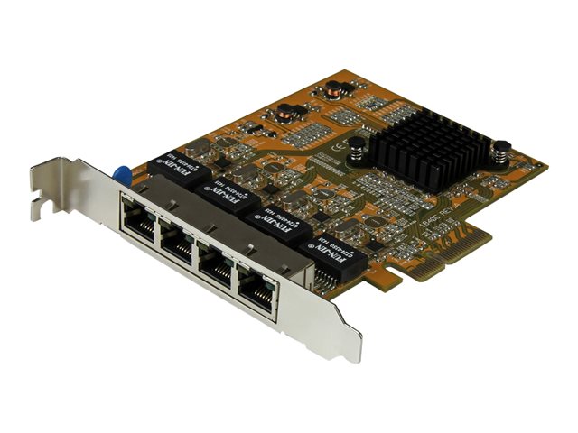 StarTech.com 4 Port PCIe Gigabit Netzwerkkarte - Quad Port PCI Express GbE NIC - Netzwerkadapter - PCIe - Gigabit Ethernet x 4