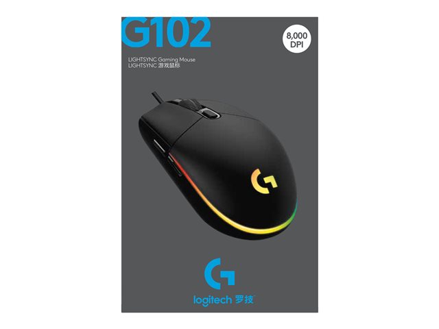 Logitech Gaming Mouse G102 LIGHTSYNC - Maus - USB - Schwarz
