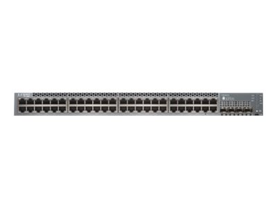 Juniper Networks EX Series EX3400-48P - Switch - L3 - managed - 48 x 10/100/1000 (PoE+) + 4 x Gigabit SFP / 10 Gigabit SFP+ + 2 x 40 Gigabit QSFP+ - Luftstrom von vorne nach hinten - an Rack montierbar - PoE+ (740 W)