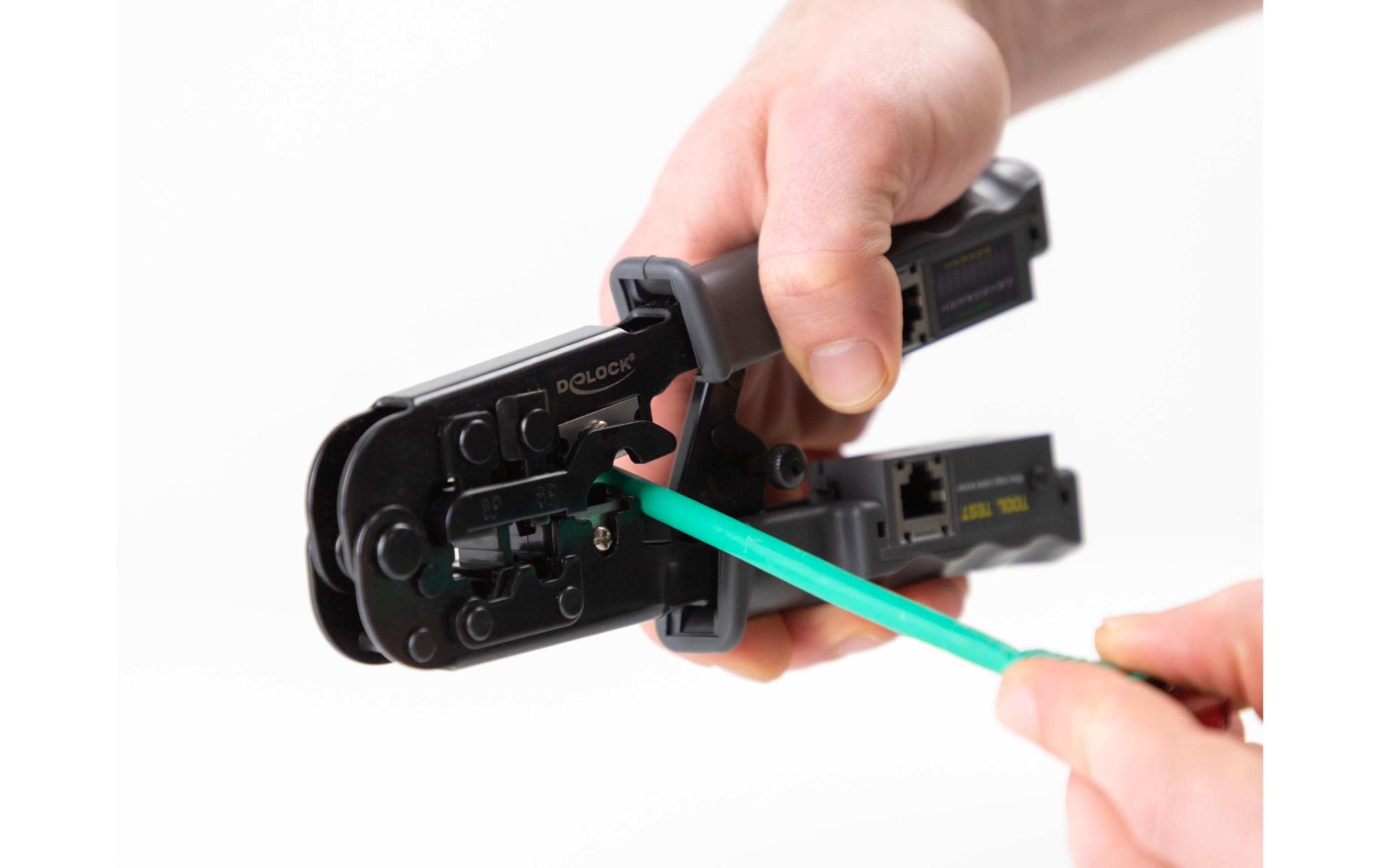 Delock Crimpwerkzeug - mit integriertem Kabeltester