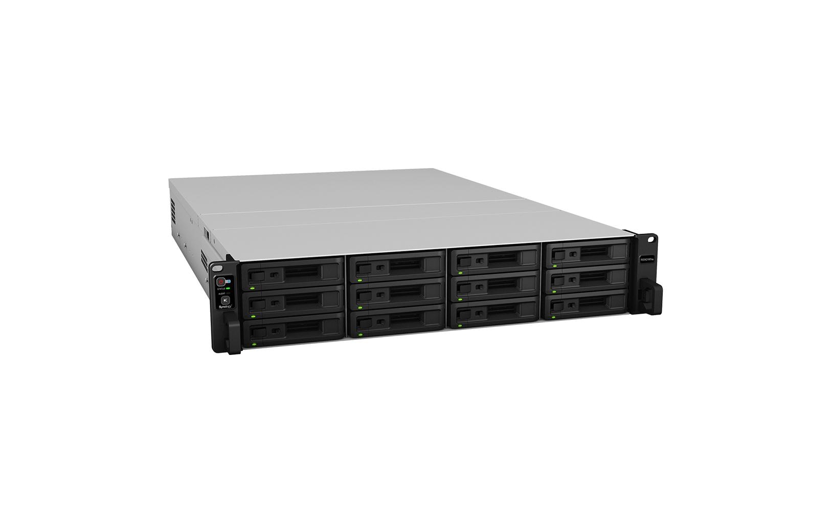 Synology RackStation RS3621RPxs - NAS-Server - 12 Schächte - Rack - einbaufähig - SATA 6Gb/s - RAID 0, 1, 5, 6, 10, JBOD, 5 Hot Spare, 6 Hot Spare, 10-Hot-Spare, 1 Hot-Spare, RAID F1, F1 Hot Spare - RAM 8GB - Gigabit Ethernet - iSCSI - 2U (RS3621RPXS)