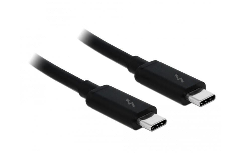 DeLOCK - Thunderbolt-Kabel - USB-C (M) bis USB-C (M) - USB 3.1 Gen 1 / Thunderbolt 3 / DisplayPort 1.2a - 20 V - 3 A - 2 m - 4K Unterstützung - Schwarz