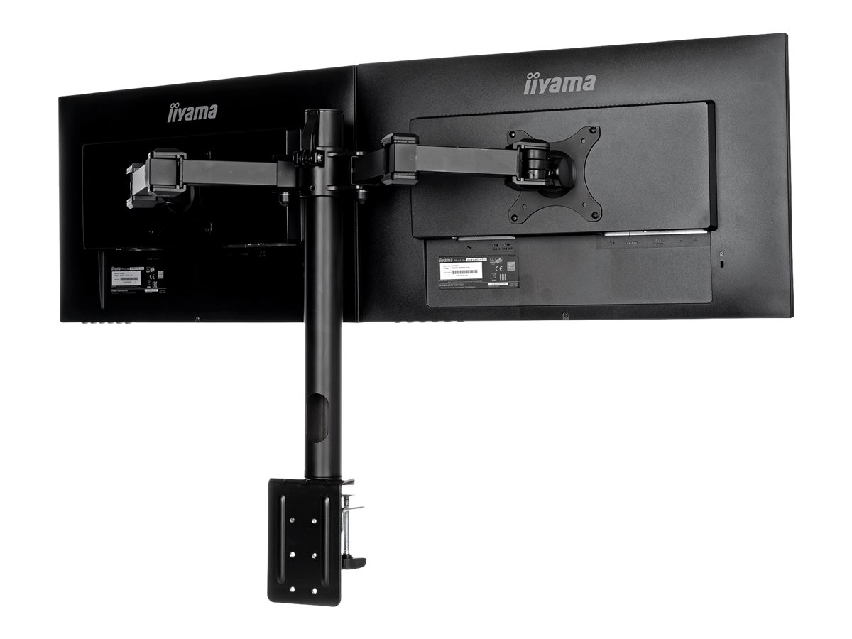 Iiyama DS1002C-B1 Befestigungskit - einstellbarer Arm - für 2 Monitore - Schwarz