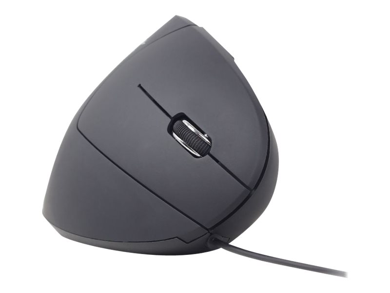 Gembird MUS-ERGO-01 - vertikale Maus - USB - Schwarz